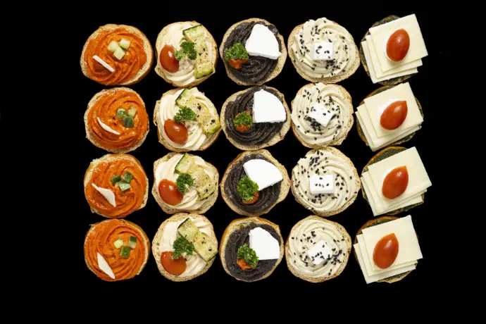 Plateau sandwich ouvert végétarien